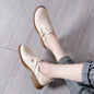 Loafers Women Spring Deep Single Shoes One Step Off Casual Shoes Leather Small Shoes British Style Platform Shoes Step-in