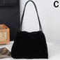 Handbag Faux Mink Plush Women's Bag Large Capacity Shoulder Bag Fall