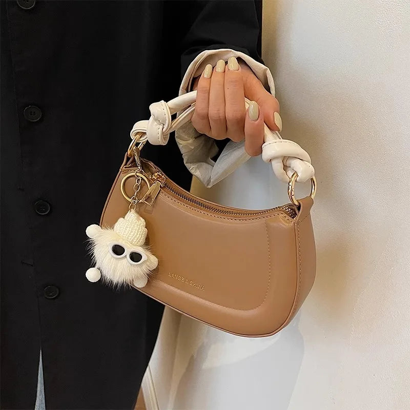 Niche Design Simple Bag Women New Trend Retro Texture Hand Bag Autumn Senior Sense Single Shoulder Commuter Crossbody Bag