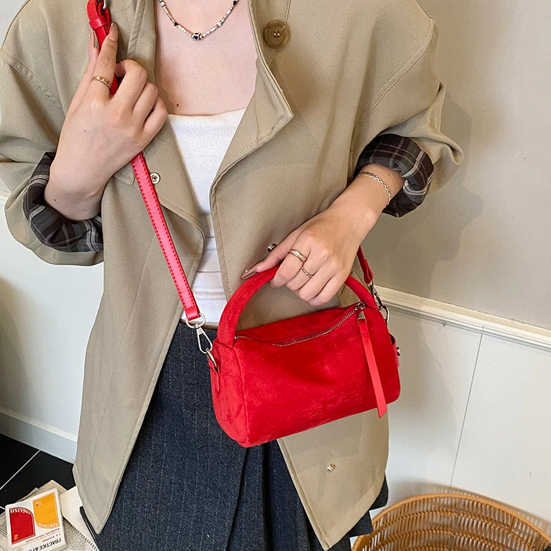 Retro Mini PU Leather Shoulder Bags for Women Bucket Crossbody Bag 2025 Winter Luxury Designer Purses and Handbags