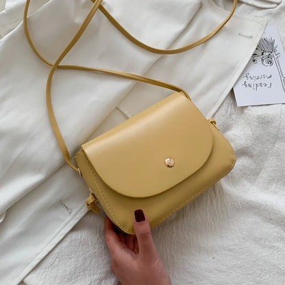 New Arrival Women Simple Shoulder Bag Candy Color PU Leather Ladies Small Square Crossbody Bags Female Handbags Torebki Damskie