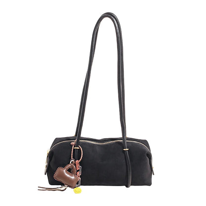 Stylish Design Exquisite Faux Suede Square Shoulder Bags Solid Zipper Personality 2025 Autumn & Winter New Armpit Bags for Women