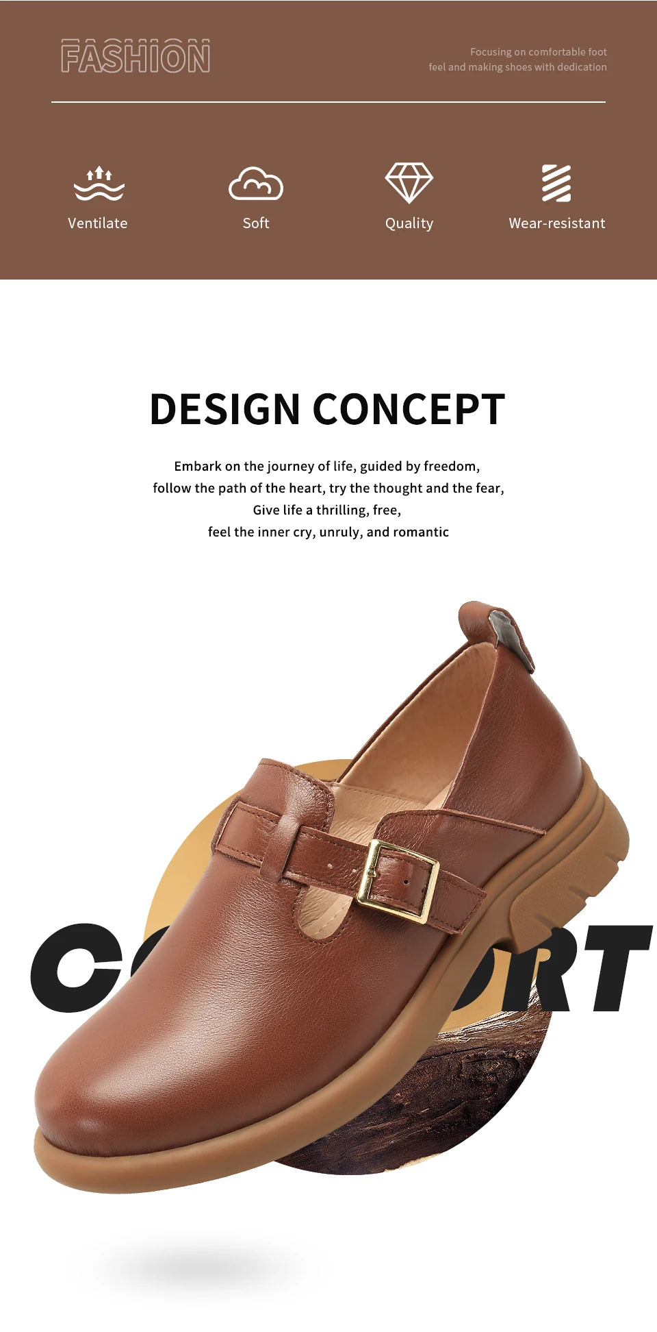 Loafers Women Spring Deep Single Shoes One Step Off Casual Shoes Leather Small Shoes British Style Platform Shoes Step-in