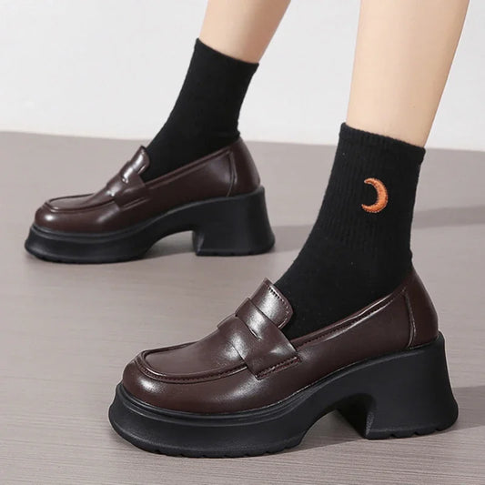 Women's Loafers  Spring British Style Slip on Platform Mary Jane Shoes Woman Japanese Jk Uniform Lolita Shoes