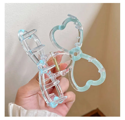 Fashion New Oil drip bow Hair Clips Women Ponytail Clip Jelly Clear Hairclip Girl Hairpin Crab Barrette Headwear Accessories