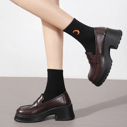 Women's Loafers  Spring British Style Slip on Platform Mary Jane Shoes Woman Japanese Jk Uniform Lolita Shoes