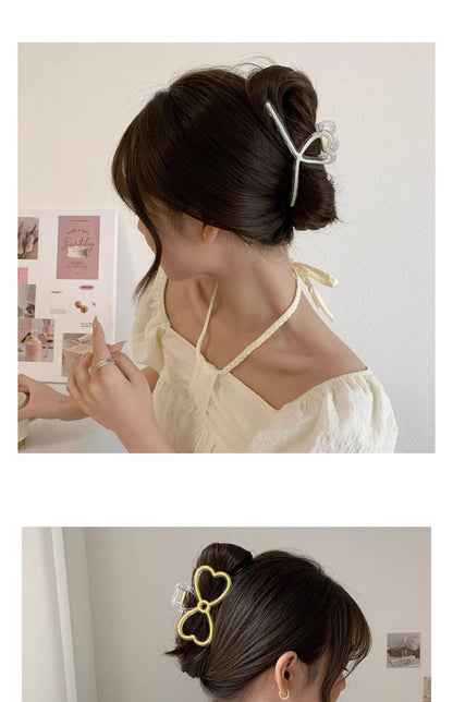 Fashion New Oil drip bow Hair Clips Women Ponytail Clip Jelly Clear Hairclip Girl Hairpin Crab Barrette Headwear Accessories