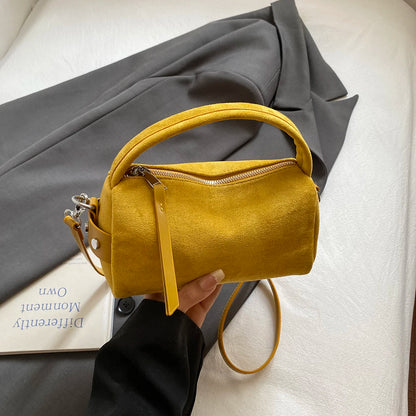 Retro Mini PU Leather Shoulder Bags for Women Bucket Crossbody Bag 2025 Winter Luxury Designer Purses and Handbags