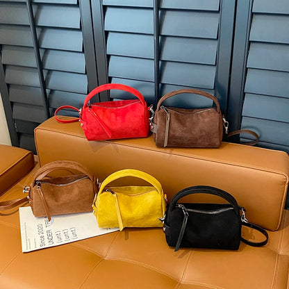 Retro Mini PU Leather Shoulder Bags for Women Bucket Crossbody Bag 2025 Winter Luxury Designer Purses and Handbags