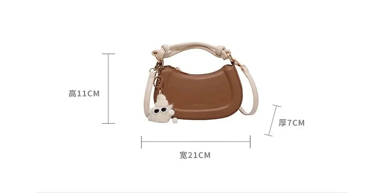 Niche Design Simple Bag Women New Trend Retro Texture Hand Bag Autumn Senior Sense Single Shoulder Commuter Crossbody Bag