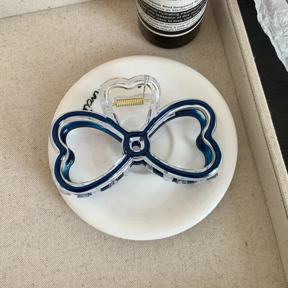 Fashion New Oil drip bow Hair Clips Women Ponytail Clip Jelly Clear Hairclip Girl Hairpin Crab Barrette Headwear Accessories