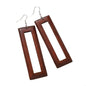 Classical Wooden Earrings For Women Geometric Long Perfect For Adding A Vintage To Fall And Winter Ensembles P9YF