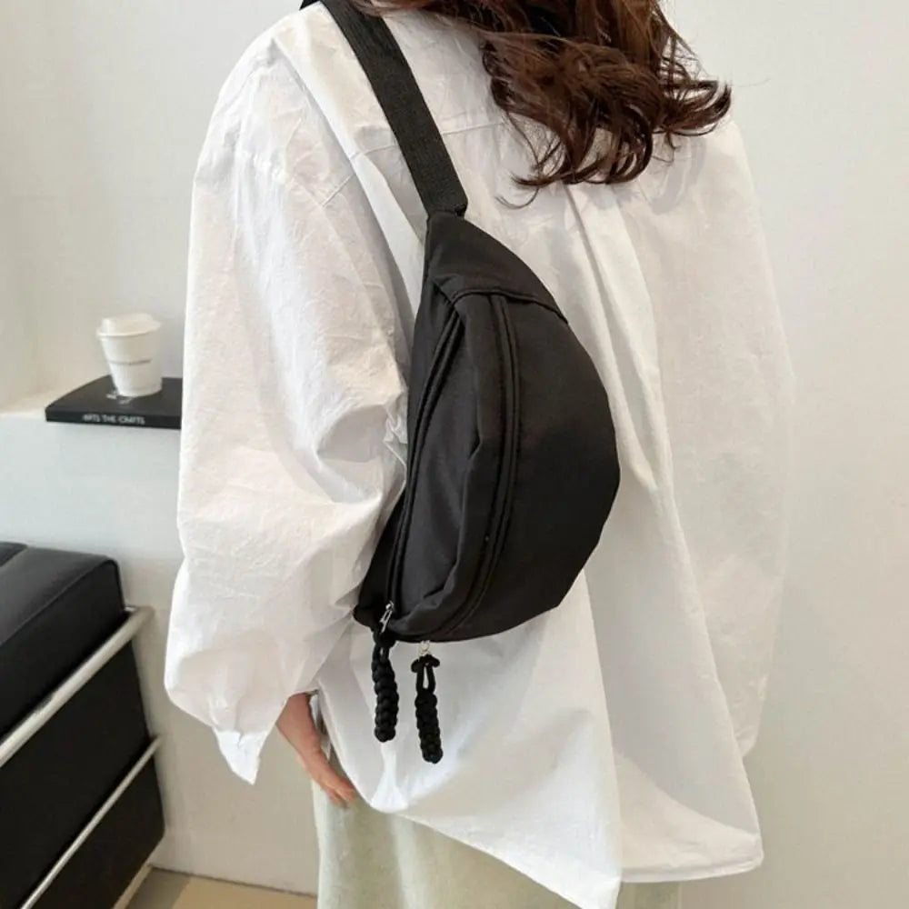 New Half Moon Women's Chest Bag New Oxford Cloth Large Capacity Crossbody Bag Multifunctional Waterproof Waist Bags Travel