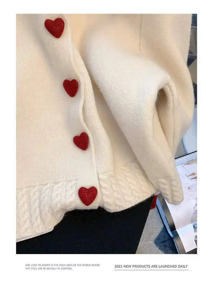 Japanese Gentle Sweater Coat Women Autumn and Winter Design Feeling Small Love Soft Glutinous Doll Neck Knitted Cardigan Female