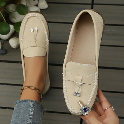 New Fashionable Slip-On Loafers Casual Versatile Comfortable Low-Top Flat Women's Shoes