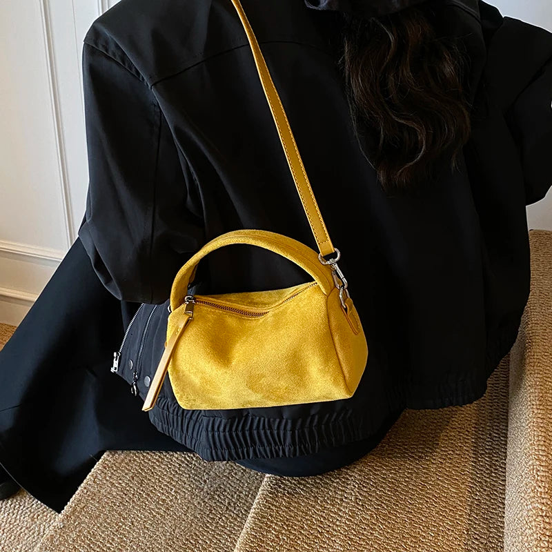 Retro Mini PU Leather Shoulder Bags for Women Bucket Crossbody Bag 2025 Winter Luxury Designer Purses and Handbags