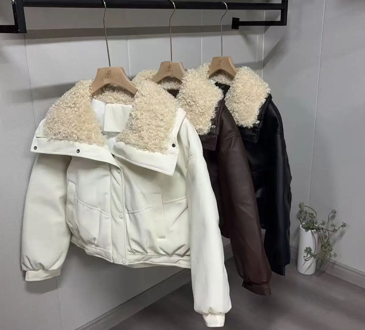 Winter Vintage New Fashion American European Women's Turn-down Collar Long Sleeve Casual Trendy Loose Quilted Coats Female Tops