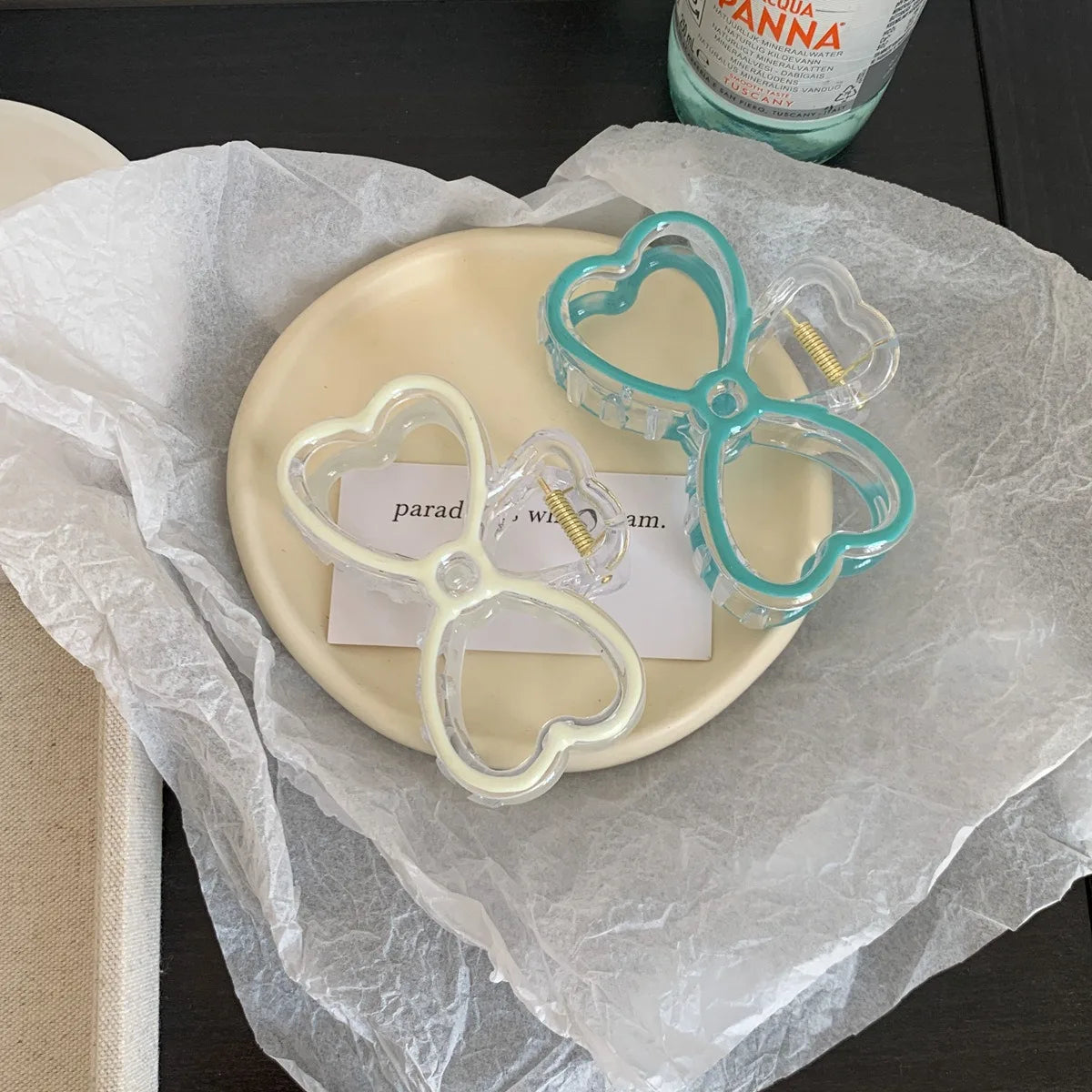 Fashion New Oil drip bow Hair Clips Women Ponytail Clip Jelly Clear Hairclip Girl Hairpin Crab Barrette Headwear Accessories