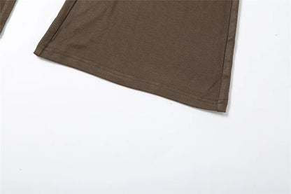 Casual Slim Folds Tie Flower Ruffles Flare Pants Casual Sexy Solid Mid-Waisted Wide Leg Pants Women 2024 Summer Fashion