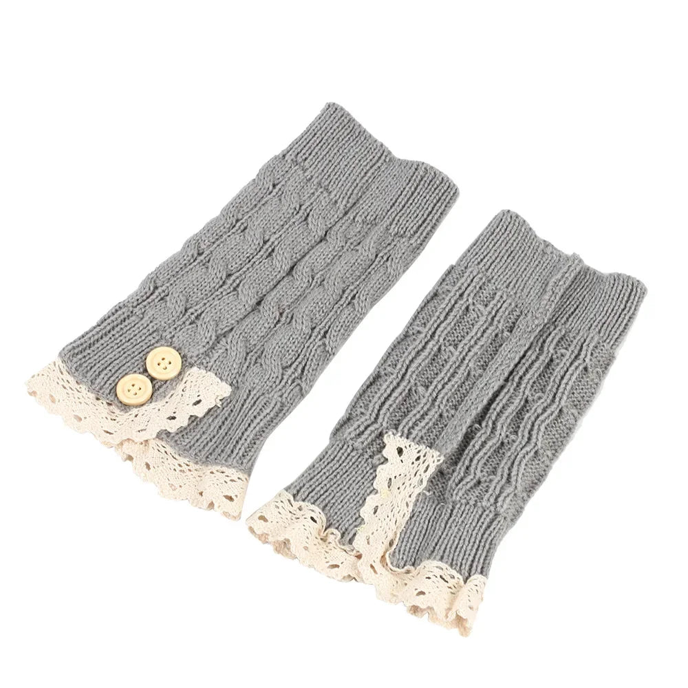 Ankle Warmers Leg Womens Winter Warm Stretch Knitted Slouch Thermal Ladies Thick Cuffs Boot Socks Female Gaiter Lolita Gift