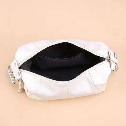 Underarm Bag Women's Bag Cool Drag Style Single Shoulder Underarm Stick Bag Niche Design Leather Zipper Single Shoulder Handbag