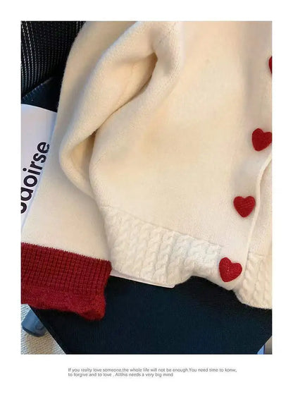 Japanese Gentle Sweater Coat Women Autumn and Winter Design Feeling Small Love Soft Glutinous Doll Neck Knitted Cardigan Female