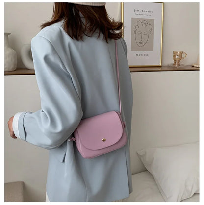New Arrival Women Simple Shoulder Bag Candy Color PU Leather Ladies Small Square Crossbody Bags Female Handbags Torebki Damskie