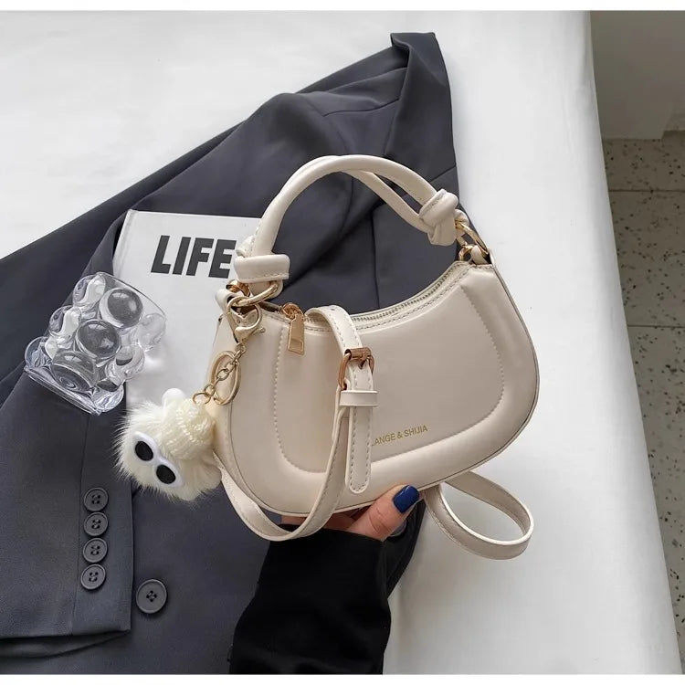 Niche Design Simple Bag Women New Trend Retro Texture Hand Bag Autumn Senior Sense Single Shoulder Commuter Crossbody Bag