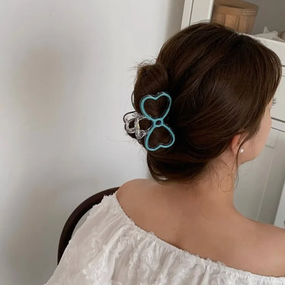 Fashion New Oil drip bow Hair Clips Women Ponytail Clip Jelly Clear Hairclip Girl Hairpin Crab Barrette Headwear Accessories