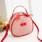 Litchi Pattern Contrast Color Cherry Small Backpack 2022 New Women's One-shoulder Messenger Mobile Phone Bag