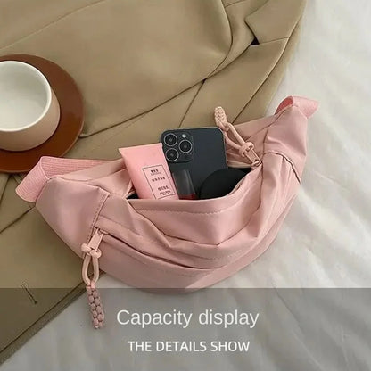 New Half Moon Women's Chest Bag New Oxford Cloth Large Capacity Crossbody Bag Multifunctional Waterproof Waist Bags Travel