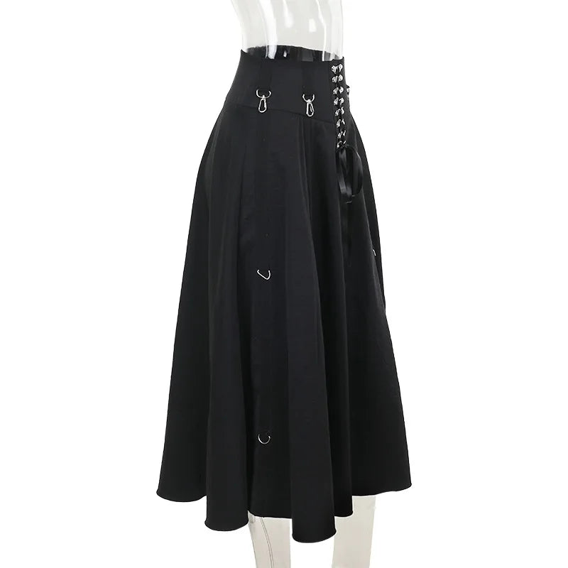 Wholesale New American Retro Irregular Skirt Hot Girl Sexy Punk Black Clothing Dark Style Women Summer Autumn Fashion Streetwear