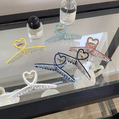 Fashion New Oil drip bow Hair Clips Women Ponytail Clip Jelly Clear Hairclip Girl Hairpin Crab Barrette Headwear Accessories