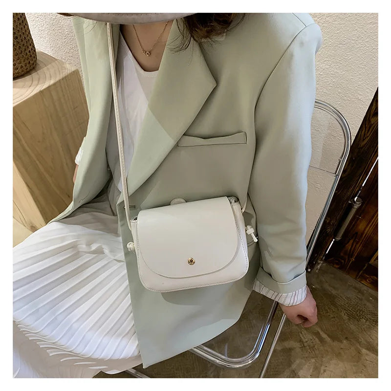 New Arrival Women Simple Shoulder Bag Candy Color PU Leather Ladies Small Square Crossbody Bags Female Handbags Torebki Damskie