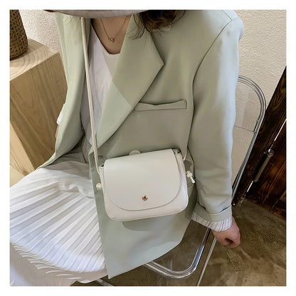 New Arrival Women Simple Shoulder Bag Candy Color PU Leather Ladies Small Square Crossbody Bags Female Handbags Torebki Damskie