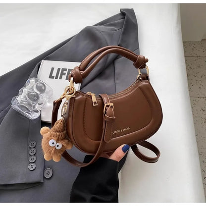 Niche Design Simple Bag Women New Trend Retro Texture Hand Bag Autumn Senior Sense Single Shoulder Commuter Crossbody Bag