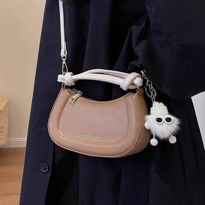 Niche Design Simple Bag Women New Trend Retro Texture Hand Bag Autumn Senior Sense Single Shoulder Commuter Crossbody Bag